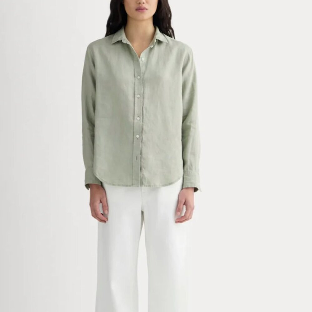 EVERLANE The Must-Have Shirt in Linen Size 6 NWT